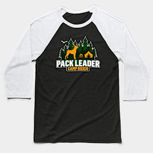 Camp Boxer Dog Pack Leader Baseball T-Shirt